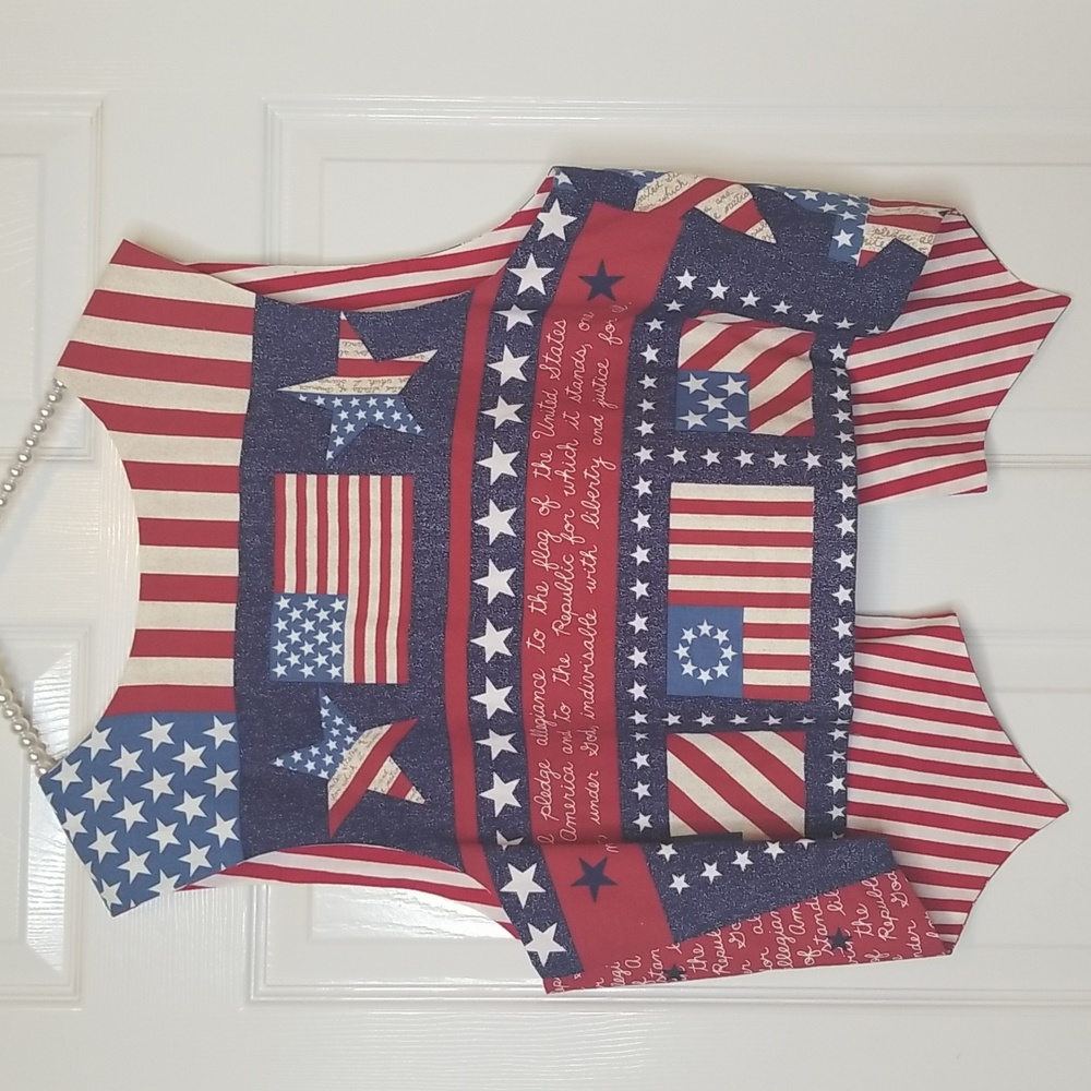 Vintage American Flag Stars And Stripes Patriotic Reversible Vest - Picture 2 of 6
